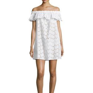 Tory Burch Broderie Coverup Dress, White, NWT (XS)